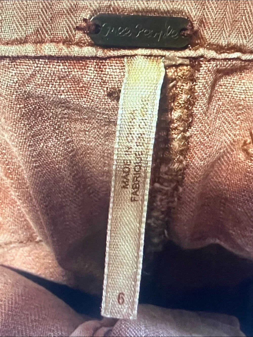 Free People Wide Leg Pants in Rust